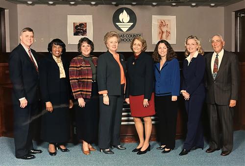 Mrs. Brown with 2002 School Board
